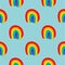 Rainbow seamless pattern vector hand drawn