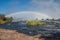 Rainbow seen from top of Victoria Falls