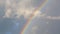 Rainbow In Sky And Raincloud