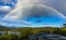 Rainbow sky in Tasmania against blue sky