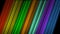 Rainbow slanted strips moving on blackg background, aimated video background, oblique color beams in vivid spectrum