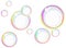 Rainbow soap bubbles