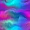 Rainbow space dyed watercolor wave texture background. Seamless tropical vibrant 80s boho style pattern. For retro hippy