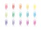 Rainbow spectrum colorful paper clips