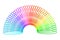 Rainbow spiral spring toy. Colored plastic kid toy. Children magic slinky spring. Vector illustration. Eps 10.