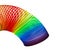 Rainbow spiral spring vector illustration on white