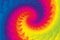 Rainbow spirals, abstract background in Tie Dye style
