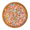 Rainbow sprinkles, colorful sugar sprinkles in a wooden bowl