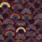 Rainbow star love diamond shape seamless pattern