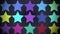Rainbow stars pattern in retro style