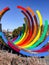 Rainbow statute in Des Moines, Iowa