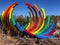 Rainbow statute in Des Moines, Iowa