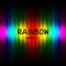 Rainbow striped color background with text
