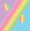 Rainbow stripes gradient percent sign pastel color background