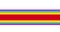 Rainbow stripes on the middle of white background