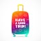Rainbow suitcase. Have a good trip