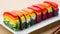Rainbow sushi, AI generative food