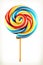 Rainbow swirl lollipop