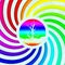 Rainbow swirl tree symbol generated texture