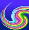 Rainbow swirly background vector