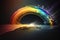 rainbow symbol of lgbt in dark background