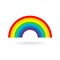 Rainbow symbol. Seven flat colors.