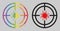Rainbow Target virus Collage Icon of Circles