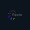Rainbow technology ripple geometric spark logo template