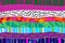 Rainbow textured hand drawn background abstract in vibrant colors