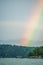 Rainbow after thunderstorm at lake jocassee south carolina