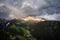 Rainbow after thunderstorm over Catinaccio Mountain