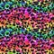 Rainbow tie-dye animal spots print - seamless background