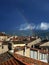 Rainbow, town, Tuscany
