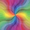 Rainbow Transparent Wavy Stripes Pattern. Expanding Stripes Running from the Center. Abstract Flower.