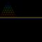 The rainbow triangle, consisting of many small triangles, consisting of the color