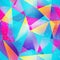 Rainbow triangle seamless pattern with grunge effect