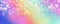 Rainbow unicorn pastel background with glitter stars. Pink fantasy sky. Holographic space with bokeh. Fairy iridescent
