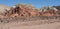 Rainbow Valley Valle Arcoiris, in the Atacama Desert in Chile. The mineral rich rocks of the Domeyko mountains give the valley t