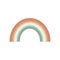 Rainbow in vector flat style, boho, gentle pastel cute element