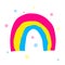 Rainbow vector icon, pansexual flag illustration