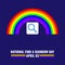 Rainbow vector and search icon, National Find a Rainbow Day Design Concept, perfect for social media post templates, posters, gree