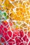 Rainbow Vibrant Coloured Shattered Glasss Mosaic Background