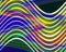 Rainbow vivid waves fluid lines forms, abstract texture and background