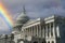 rainbow on washington dc capitol detail