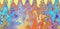 Rainbow watercolor background. Fantasy multicolored psychedelic abstract pattern. Long banner.