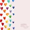 Rainbow Watercolor Happy Valentines Day Hearts