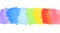 Rainbow watercolor paint stripe