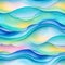 Rainbow watercolored wave strokes background