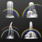 Rainbow waterfall. Realistic 3d natural objects and physical event, light refraction through water microdroplets, color