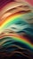 Rainbow wave rays motion blur color light flare AI generated